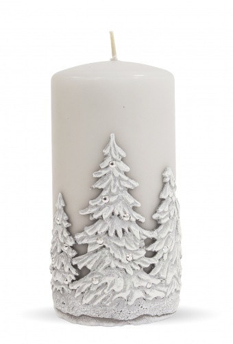 Pl серая зимняя свеча, деревья, ролик Medium