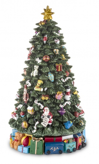 Вращающаяся рождественская елка с музыкальной шкатулкой