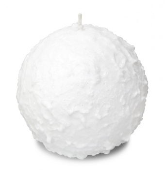 Pl белая свеча снежный шар