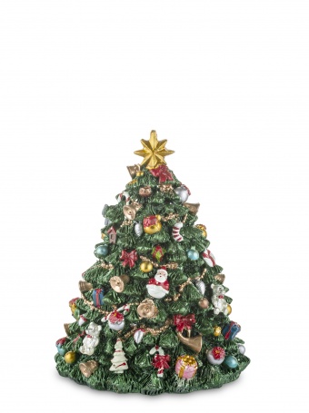 Вращающаяся рождественская елка с музыкальной шкатулкой