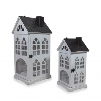 Lampion Drewniany Kpl. 2 Szt.