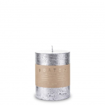 Pl Candle рустик металлик маленький серебряный цилиндр