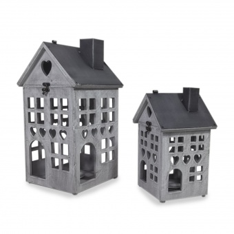 Lampion Drewniany Kpl. 2 Szt.