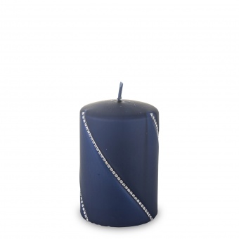 Рождественская свеча En Bolero маленький цилиндр, темно-синий